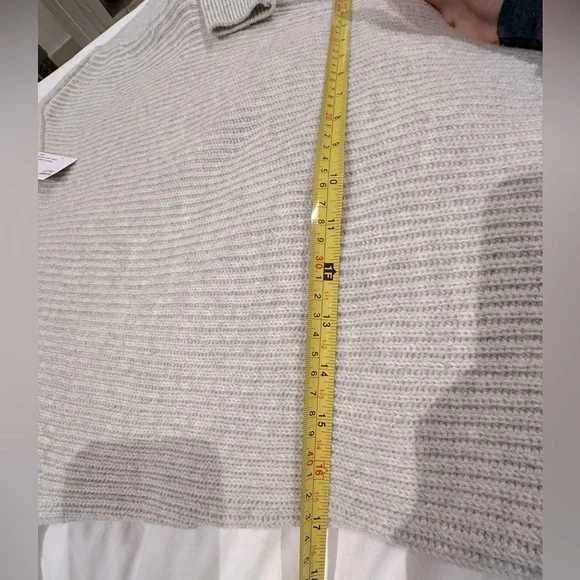 NWT intermix wool cashmere sweater dress tunic heather gray - Picture 9 of 12